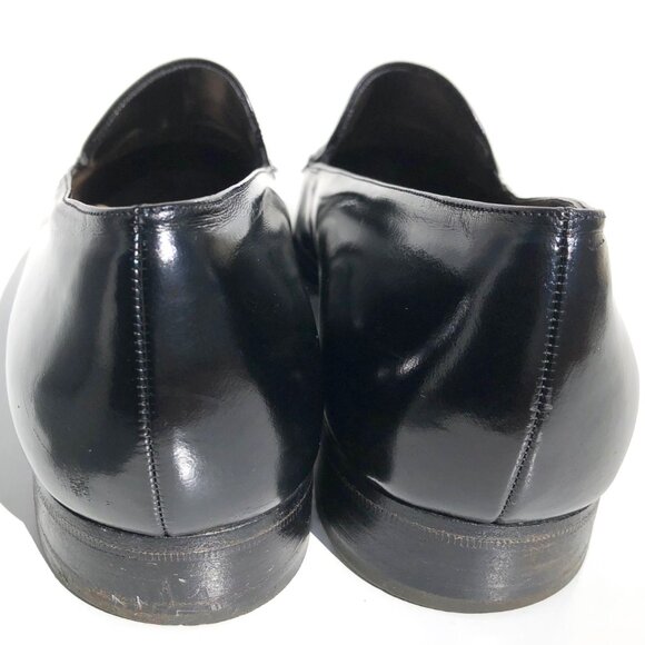 Bally Of Switzerland Men's Dress Shoes Size 7.5 F Tassel Loafers Black Leather - Picture 10 of 16